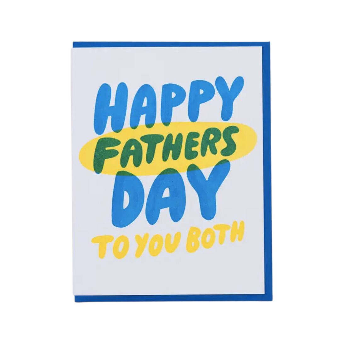 Two Fathers Day LGBTQ Letterpress Greeting Card