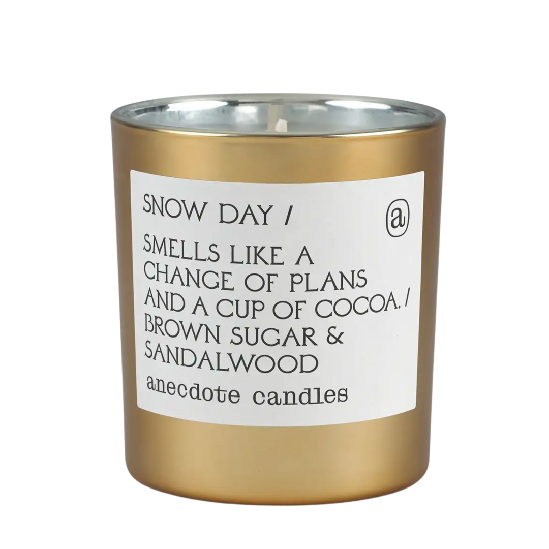 Snow Day Gold Tumbler Candle