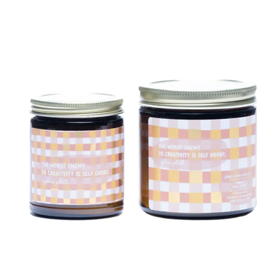 THE WORST ENEMY TO CREATIVITY IS SELF DOUBT - Spring Renewal Collection - Non Toxic Soy Candle