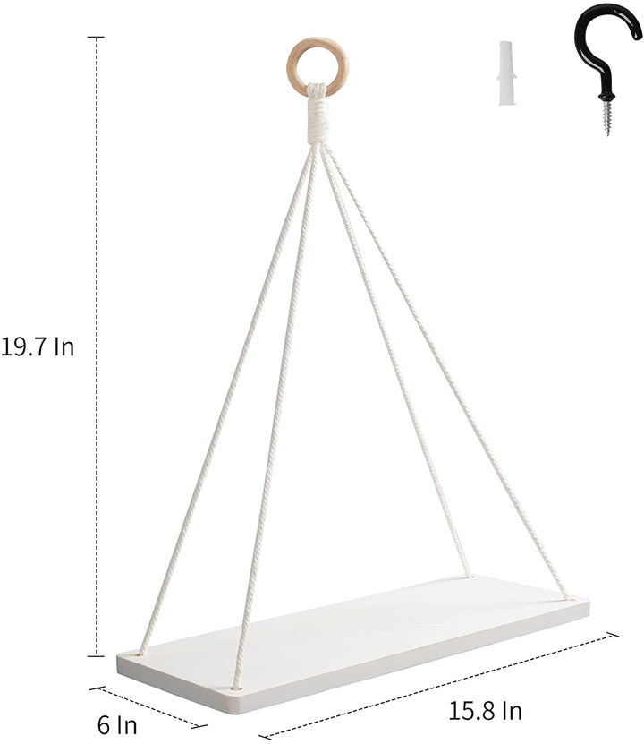Wall Hanging Plant Shelf Wood Natural Color