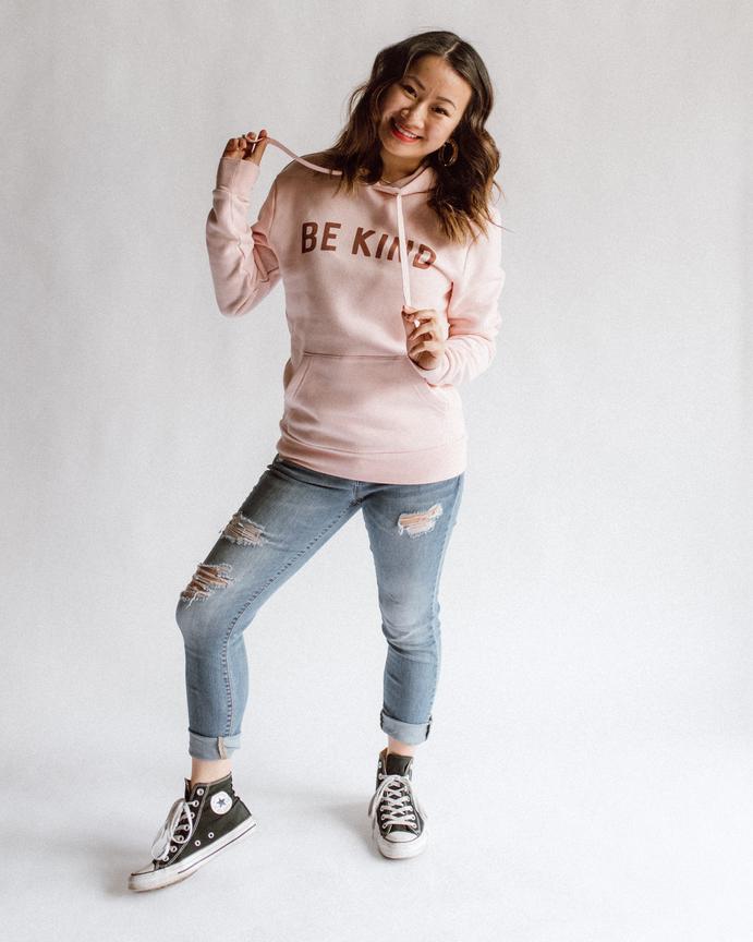 Be Kind Unisex Hoodie - Faded Pink