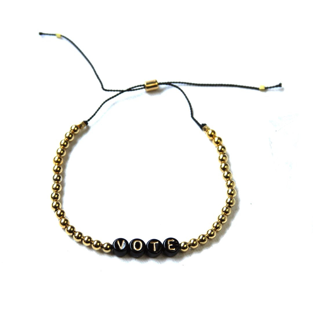 VOTE Beaded Cord Bracelet