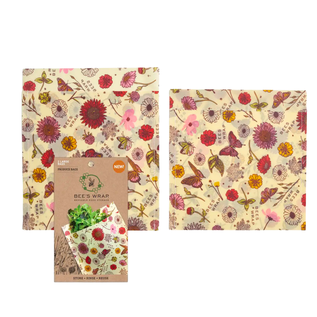Meadow Magic Large Produce Bag 2 Pack, Plant-Based Wax