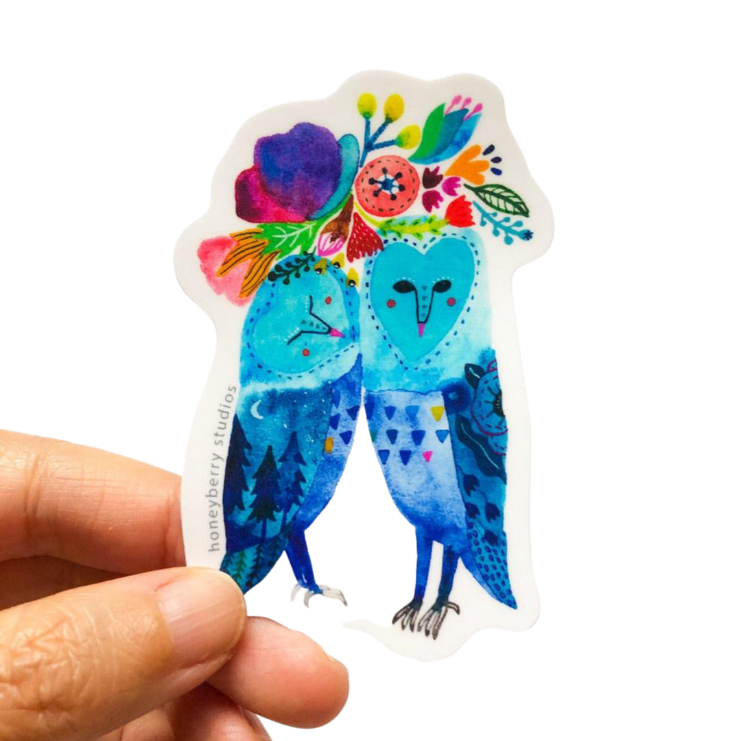 Barn Owl Love Sticker