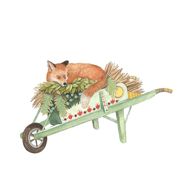 Woodland Garden: Benjamin's Wheelbarrow - Art Print