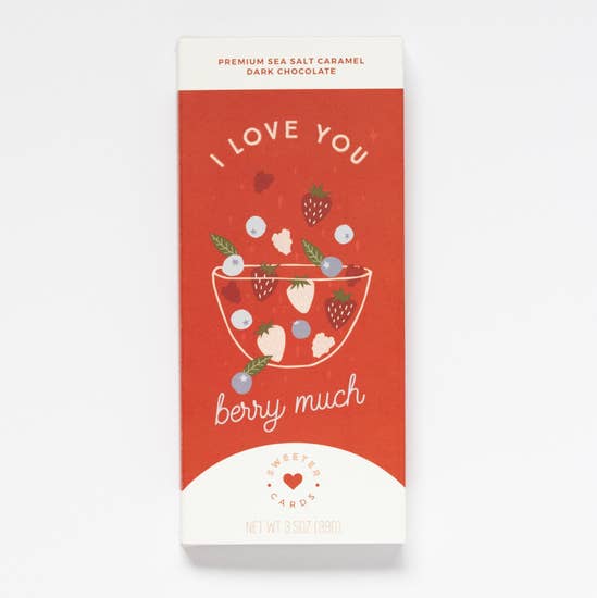 I Love You Berry Much Chocolate Card