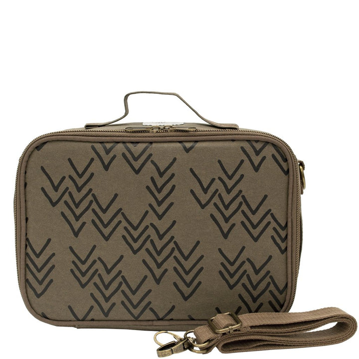 Olive Paper Chevron Bento Box