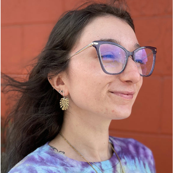 Tiny Monstera Leaves Earrings
