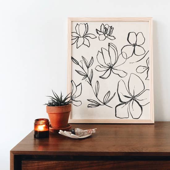Wildflowers Framed Textile