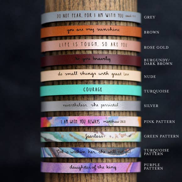 Live For Moments Leather Bracelet