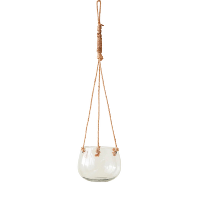 Hanging Vase Planter with Jute Rope