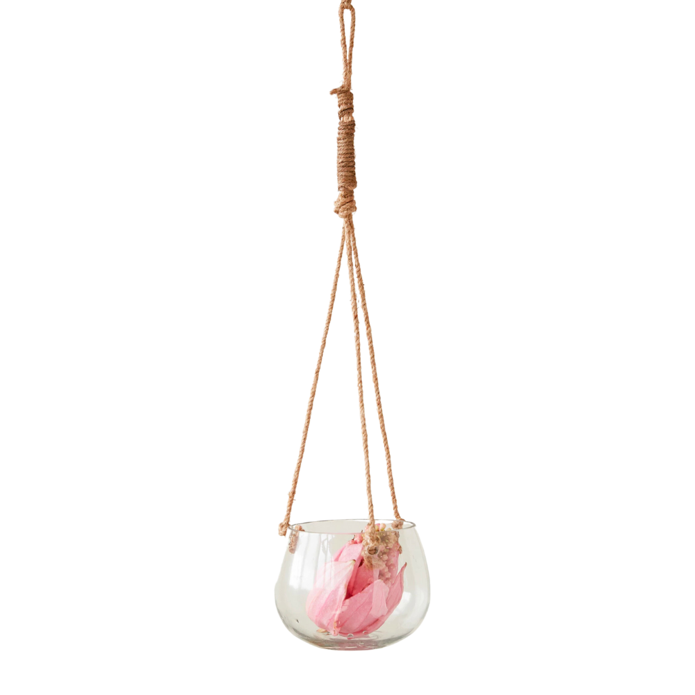 Hanging Vase Planter with Jute Rope