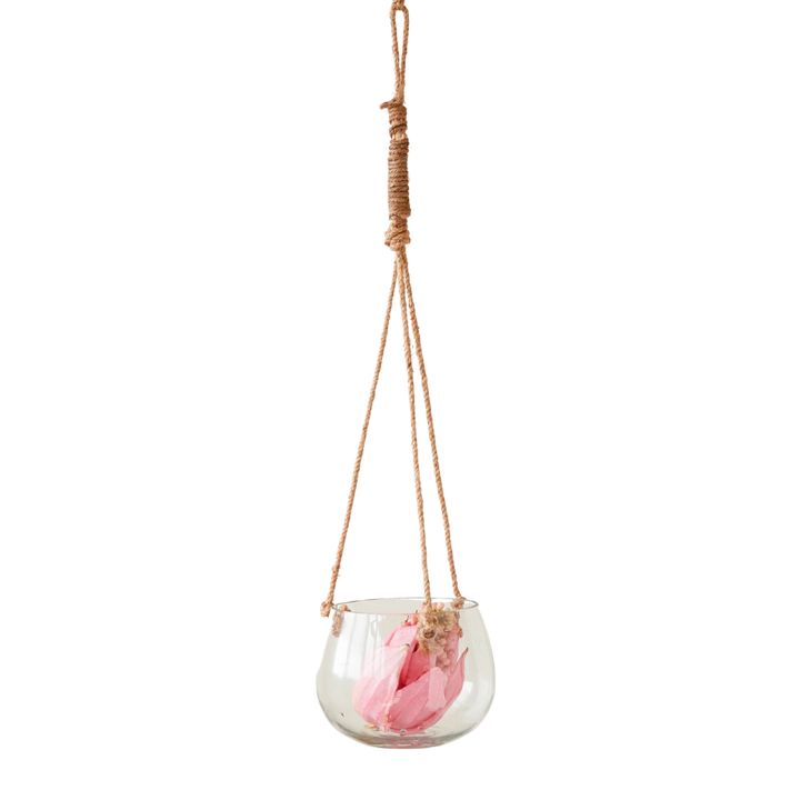 Hanging Vase Planter with Jute Rope