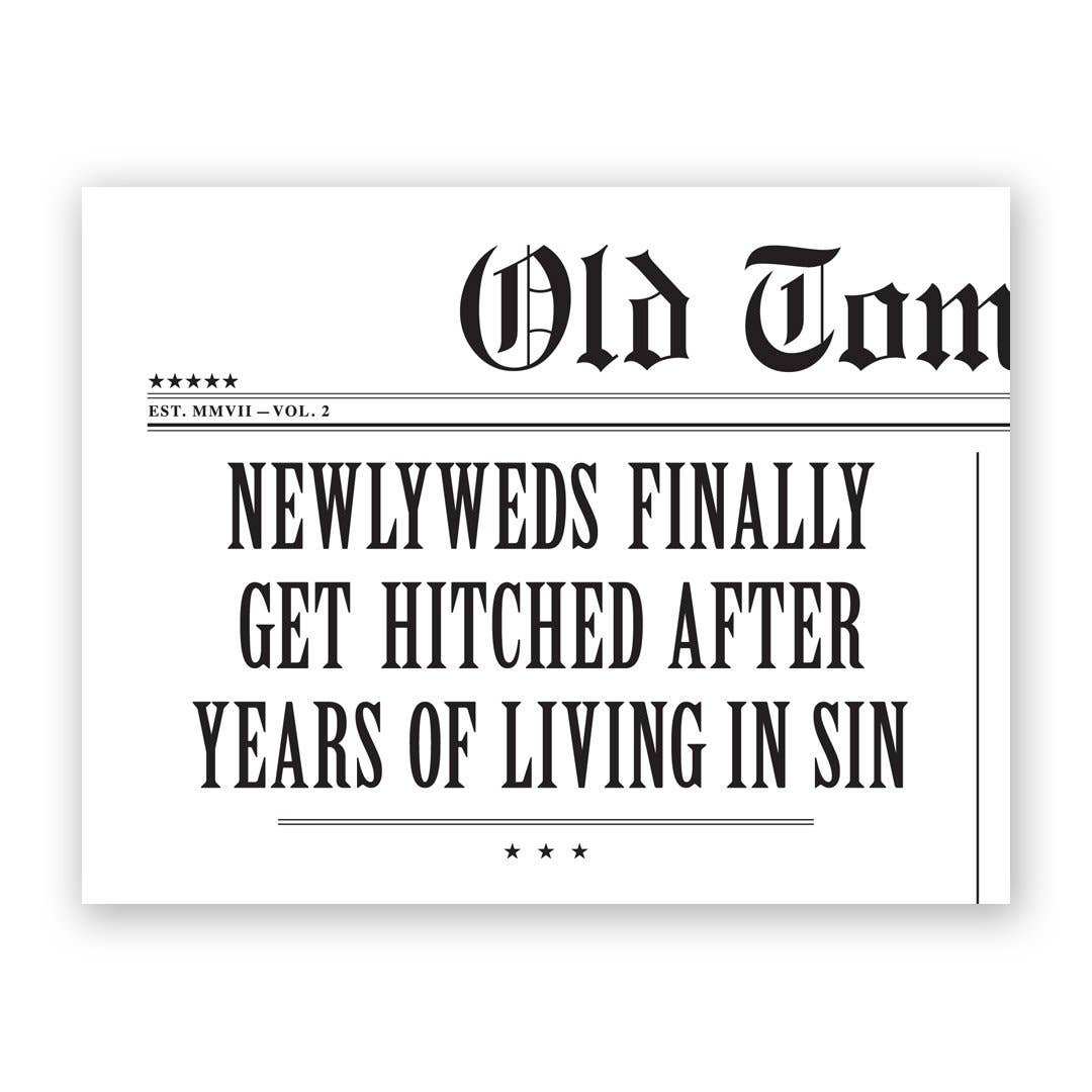 Living in Sin Wedding Card