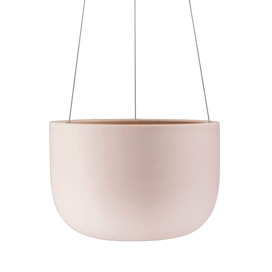 Raw Earth Hanging Planter - Rock Salt Pink