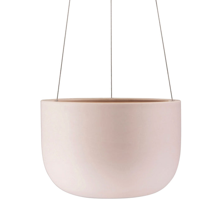 Raw Earth Hanging Planter - Rock Salt Pink