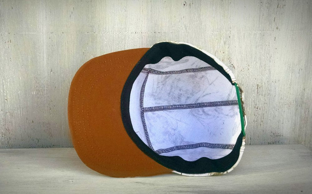 English Rabbit Print 5 Panel Camp Hat