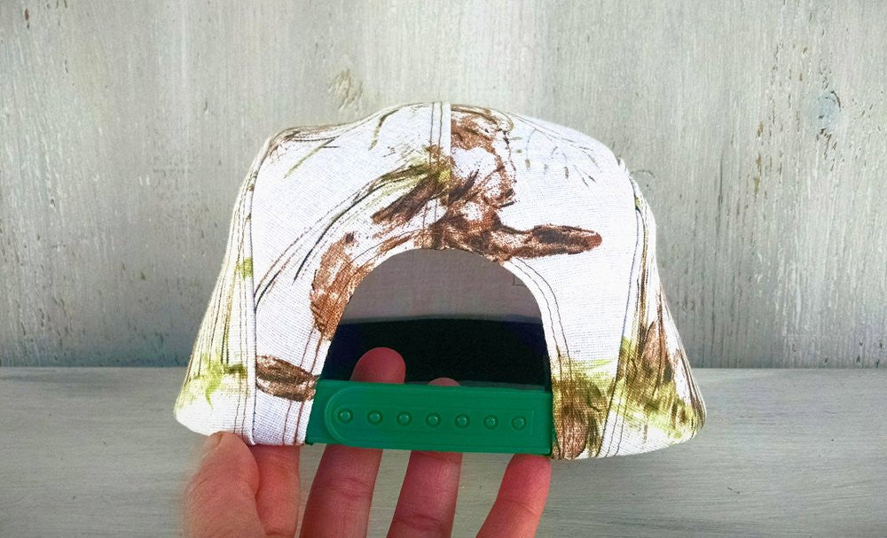 English Rabbit Print 5 Panel Camp Hat