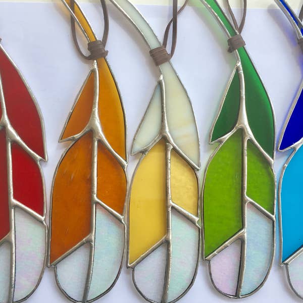 Stained Glass Feather