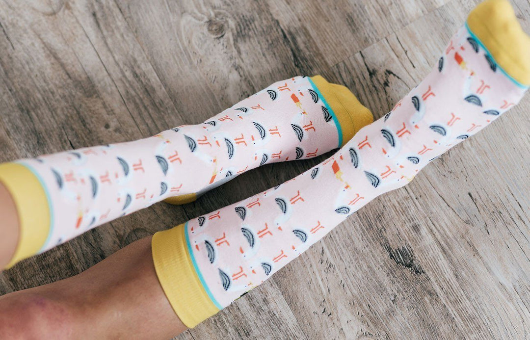 French Gulls and Sea Fries Crew Socks