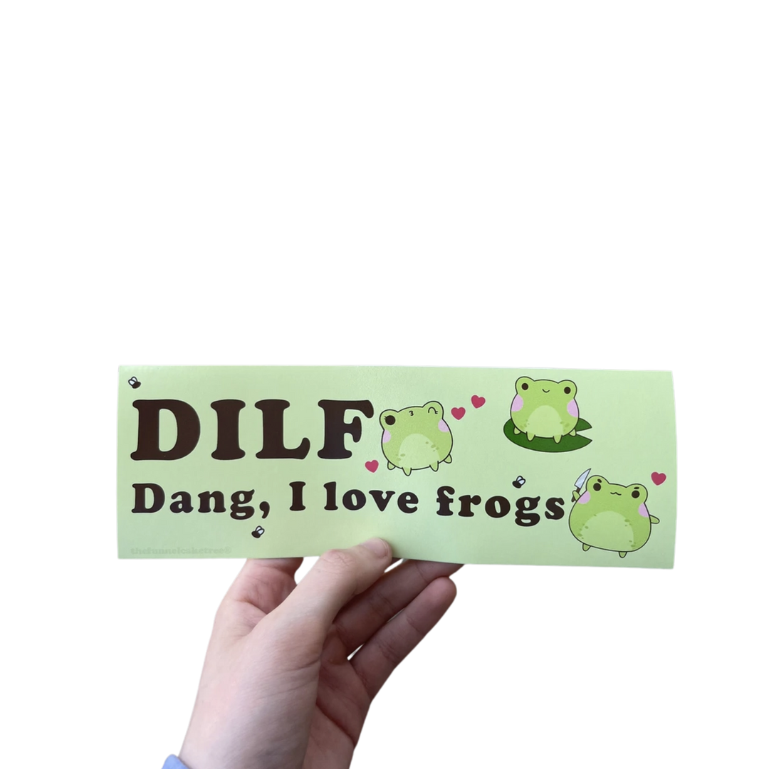 Dang I LOVE Frogs bumper sticker