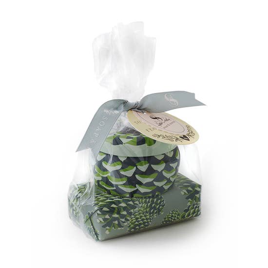 Roland Pine Tin Candle & Soap Gift Set