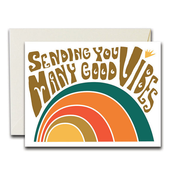 Sending You Many Good Vibes Greeting Card