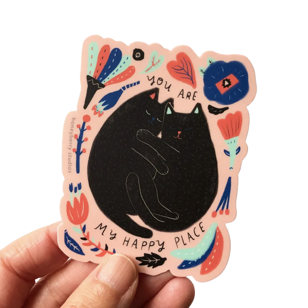 Kitty You Are My Happy Place Vinyl Sticker