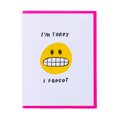 I Forgot Belated Letterpress Greeting Card
