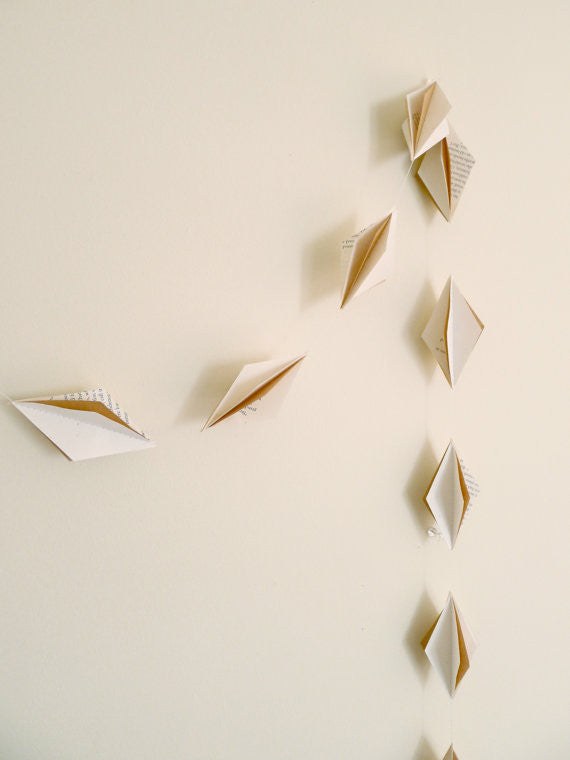Recycled Book Garland