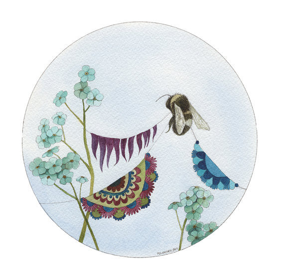 A Peek Inside the Quilted Forest II - Greeting Card