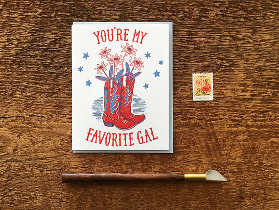 Favorite Gal Greeting Card