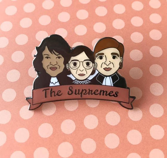 The Supremes - Sotomayor, Ginsburg & Kagen Supreme Court Justices Enamel Pin
