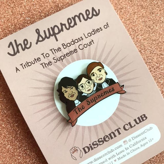 The Supremes - Sotomayor, Ginsburg & Kagen Supreme Court Justices Enamel Pin
