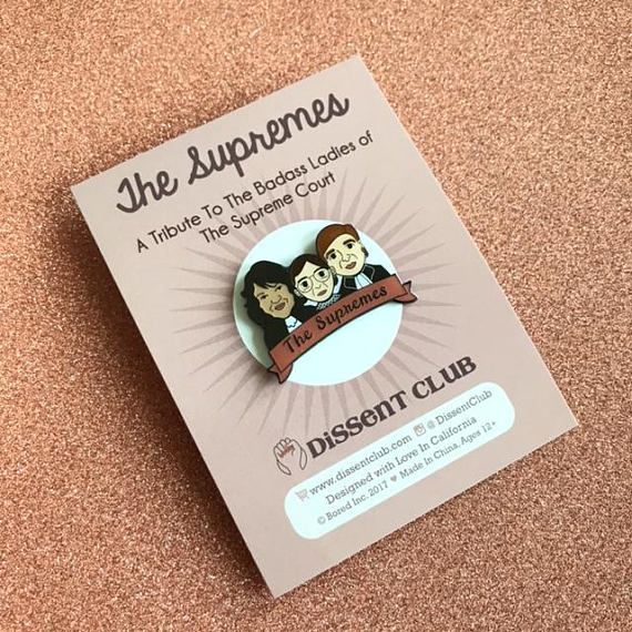 The Supremes - Sotomayor, Ginsburg & Kagen Supreme Court Justices Enamel Pin