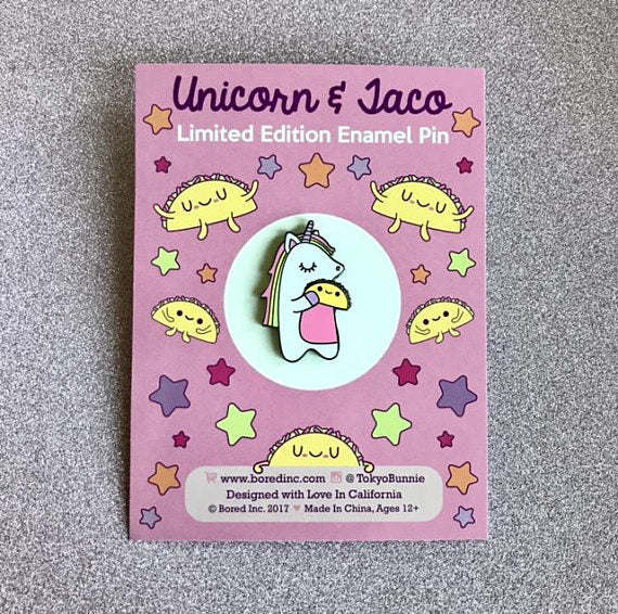 Unicorn loves Tacos Pin