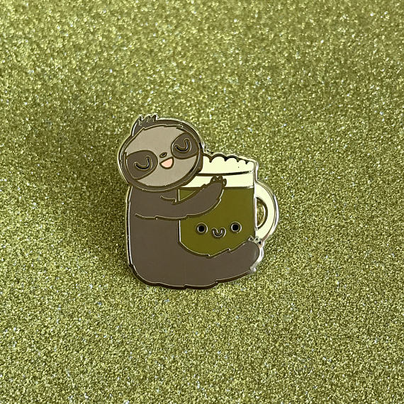 Frothy and Slothy Pin