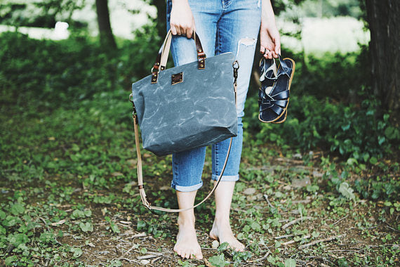 Waxed Canvas Cross Body Bag
