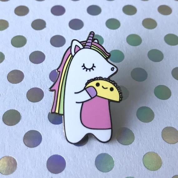Unicorn loves Tacos Pin