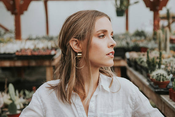 Brigette Brass Earrings