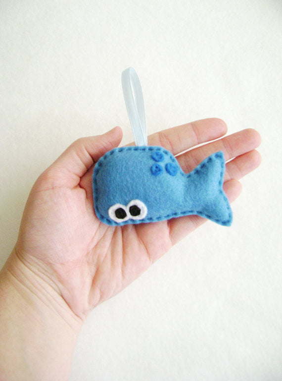 Whale Felt Ornament // By Red Marionette