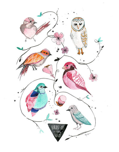 Birds of the Wild Art Print