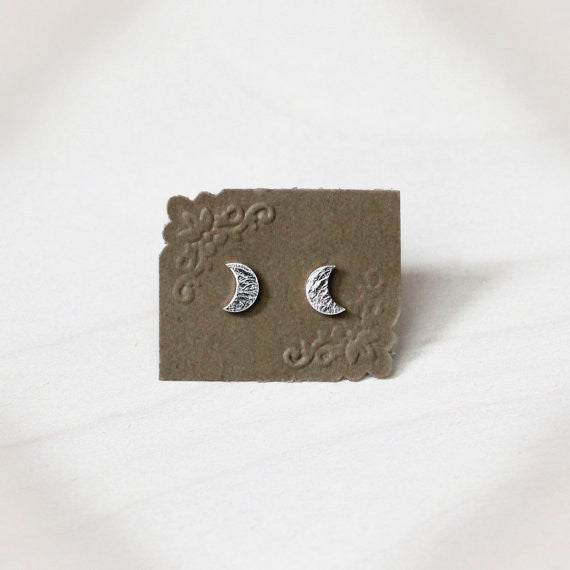 Crescent Moon Earrings - Sterling Silver*
