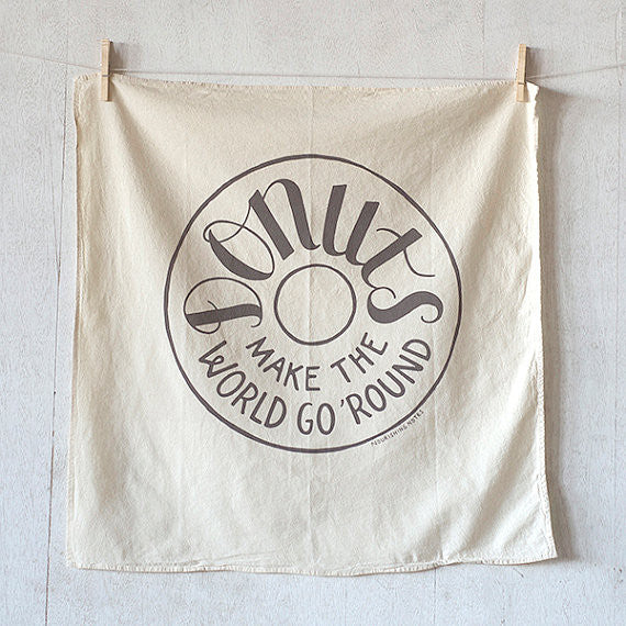 Donuts Make the World Go Round floursack towel