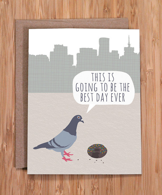 Pigeon Birthday Card
