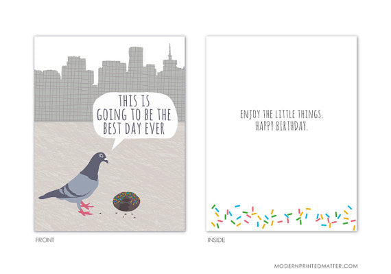 Pigeon Birthday Card