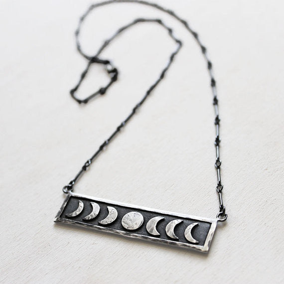 Sterling Silver Moon Phase Necklace*