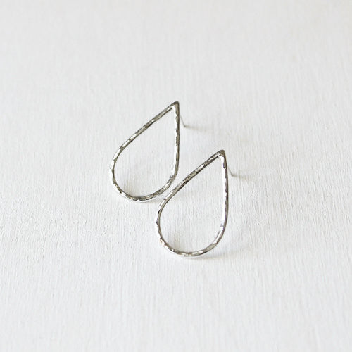 Sterling Silver Hammered Teardrop Earrings*