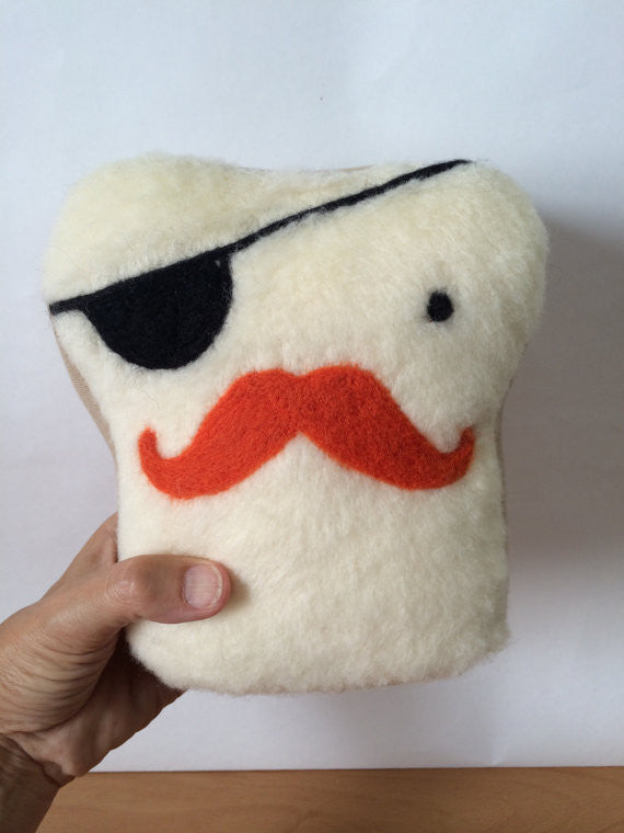 Mr. Toasty Pirate Stuffed Plush Pillow