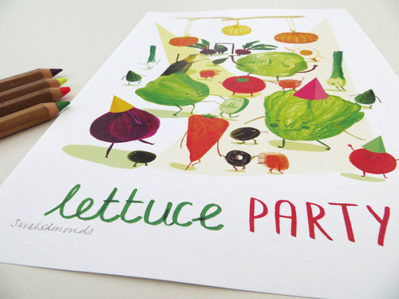 lettuce party 8x12 print